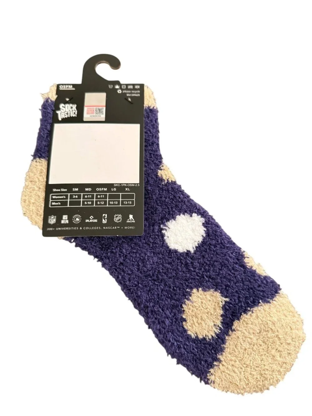 NEW UW University of Washington Cozy Fuzzy Socks, Huskies Purple